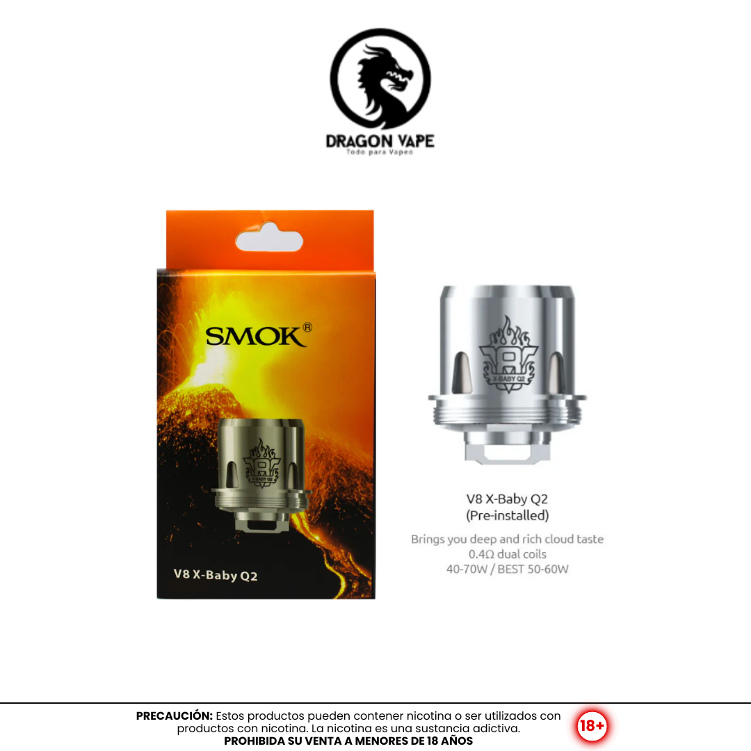 Smok | V8 X BABY Q2 Coils - Resistencias